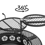 Wood Burning Fire Pit with Grill and Lid